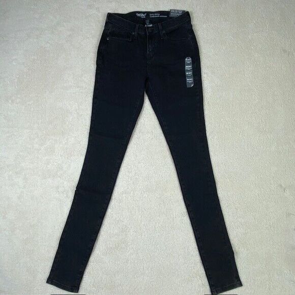 Women's Size 00/24/L Mossimo Denim Mid Rise Jegging Black Jeans Power Stretch - Picture 1 of 15
